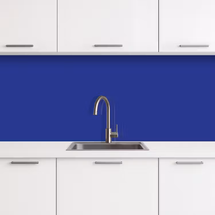 Kitchen splashback - Blue - Solid color - Dark blue — 4