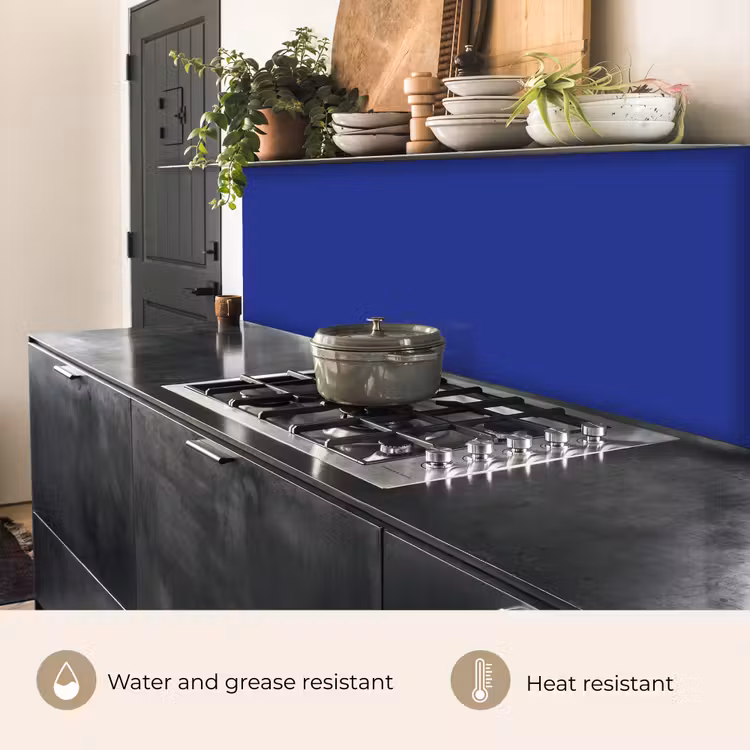 Kitchen splashback - Blue - Solid color - Dark blue — 5