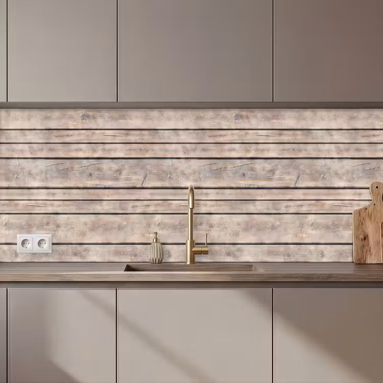 Kitchen splashback - Brocante - Patterns - Wood - Shelves — 1