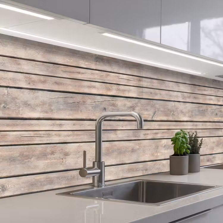 Kitchen splashback - Brocante - Patterns - Wood - Shelves — 2