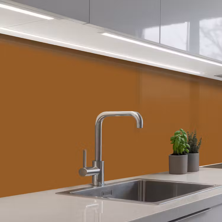 Kitchen splashback - Brown - Earth tone - Solid color — 2
