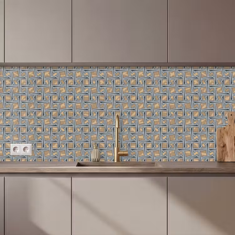 Kitchen splashback - Brown - Patterns - Geometry — 1