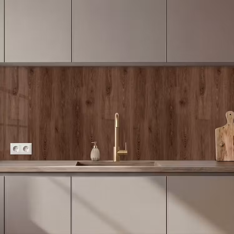 Kitchen splashback - Brown - Patterns - Wood — 1