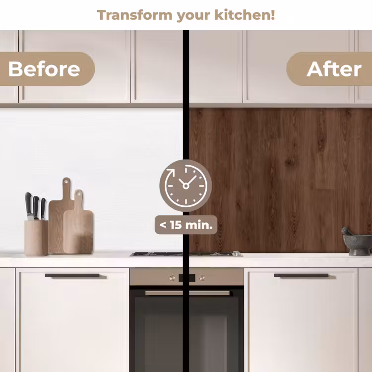 Kitchen splashback - Brown - Patterns - Wood — 3