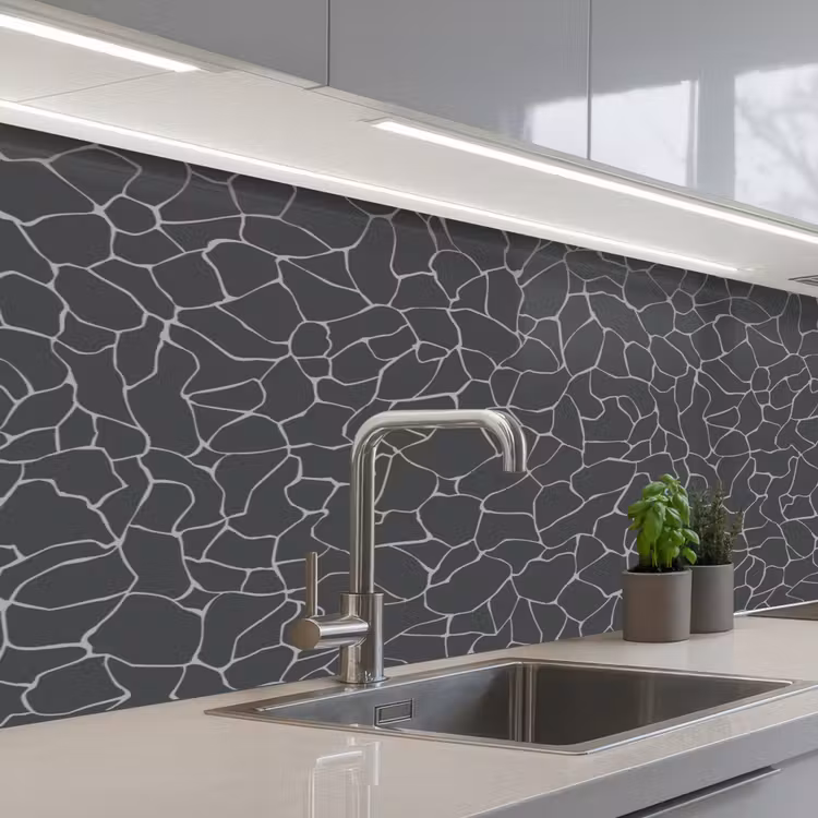 Kitchen splashback - Design - Geometry - Black — 2