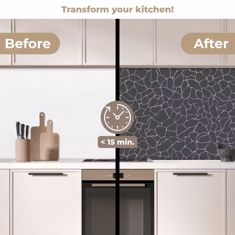 Kitchen splashback - Design - Geometry - Black — 3