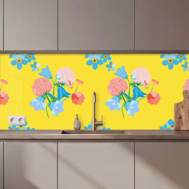 Kitchen splashback - Flowers - Bouquet - Spring - Patterns — 1
