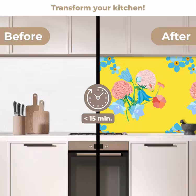 Kitchen splashback - Flowers - Bouquet - Spring - Patterns — 3