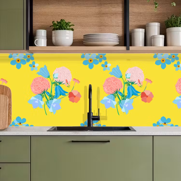 Kitchen splashback - Flowers - Bouquet - Spring - Patterns — 8