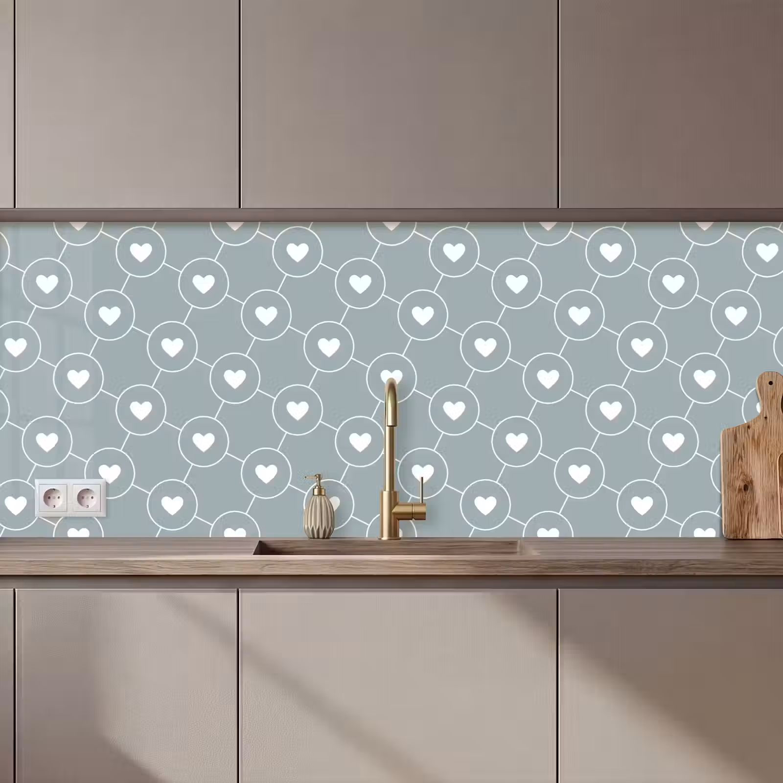Kitchen splashback - Design - Geometry - Pattern - Heart — 1