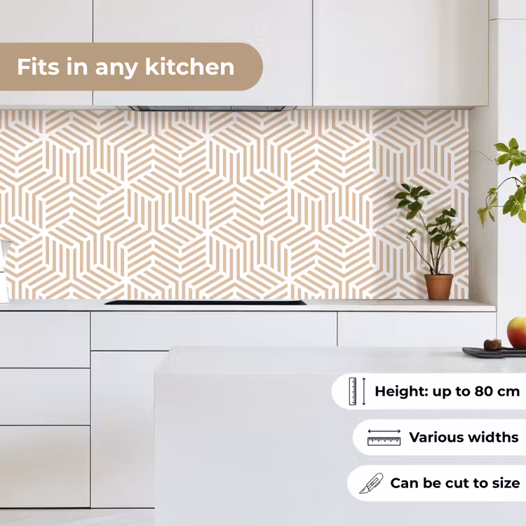 Kitchen splashback - Beige - Geometry - Patterns - Abstract — 7