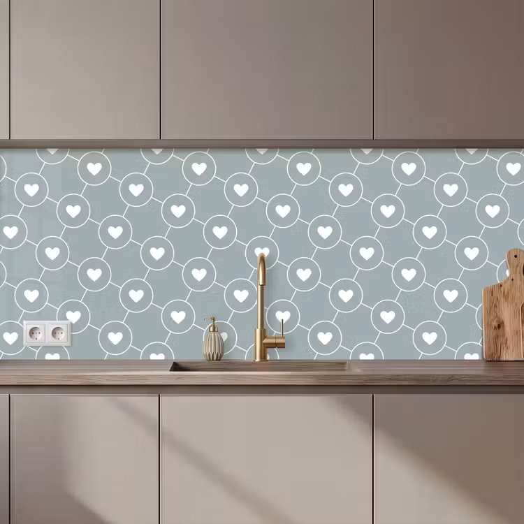 Kitchen splashback - Design - Geometry - Pattern - Heart — 1