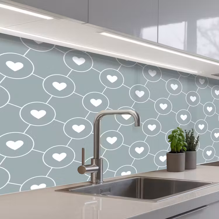 Kitchen splashback - Design - Geometry - Pattern - Heart — 2