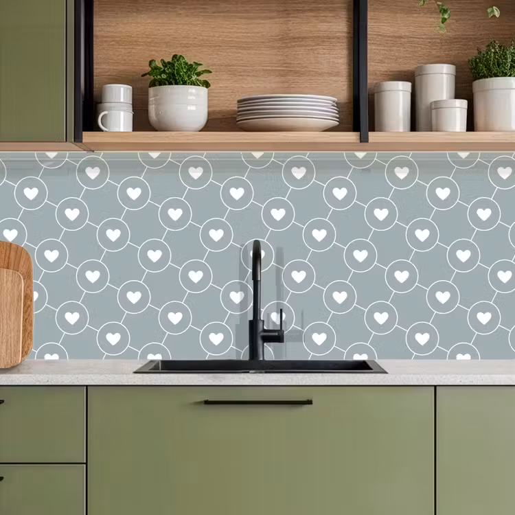 Kitchen splashback - Design - Geometry - Pattern - Heart — 8