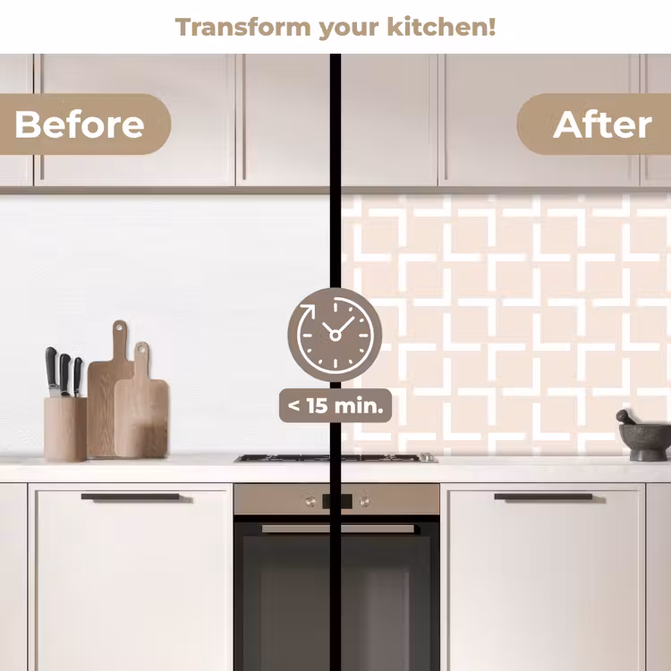 Kitchen splashback - Design - Line - Pattern - Beige — 3