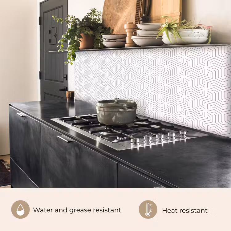Kitchen splashback - Design - Line - Pattern - Black - White — 5