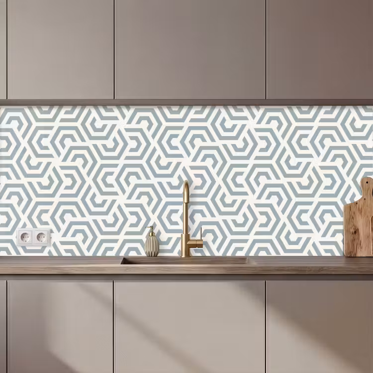 Kitchen splashback - Design - Line - Pattern - Green — 1