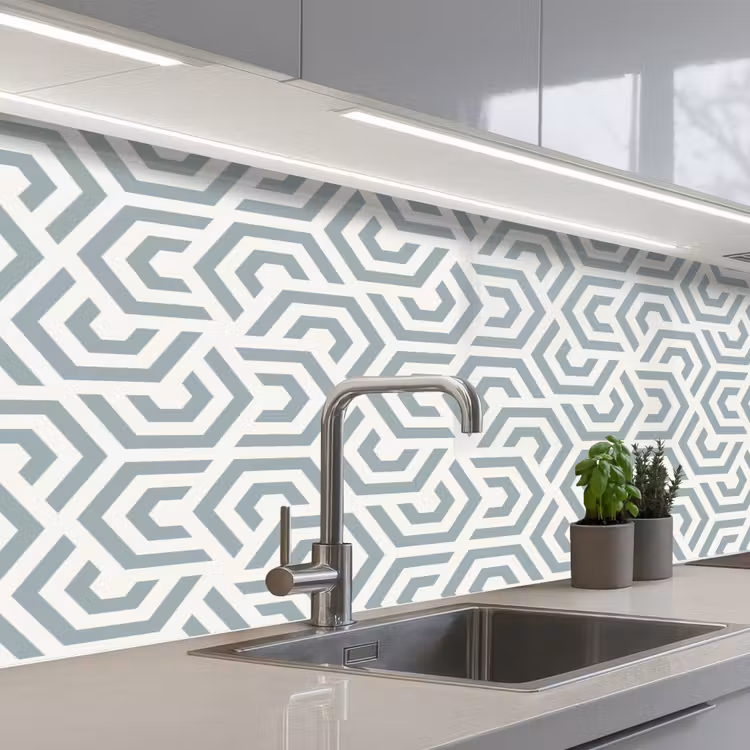 Kitchen splashback - Design - Line - Pattern - Green — 2