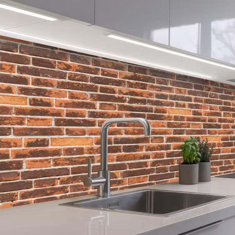 Kitchen splashback - Bricks - Old - Wall - Discoloration — 2