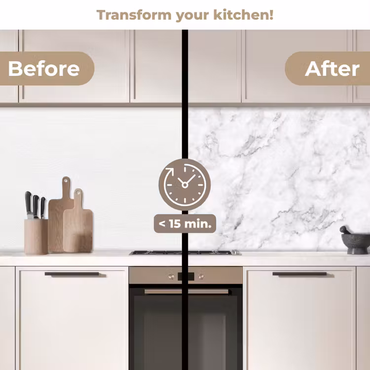 Kitchen splashback - Classic - Marble - Veins - Gray — 3