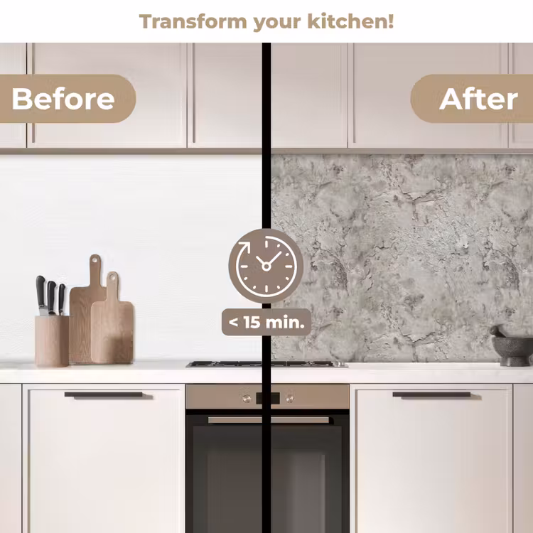 Kitchen splashback - Concrete - Gray - Wall — 3