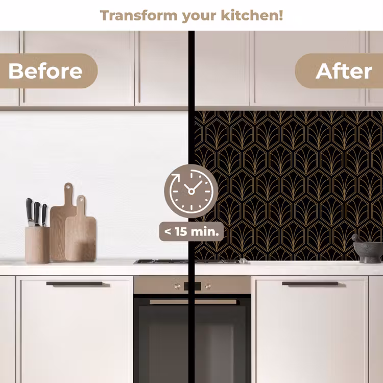 Kitchen splashback - Arrow Shape - Fan - Gold — 3