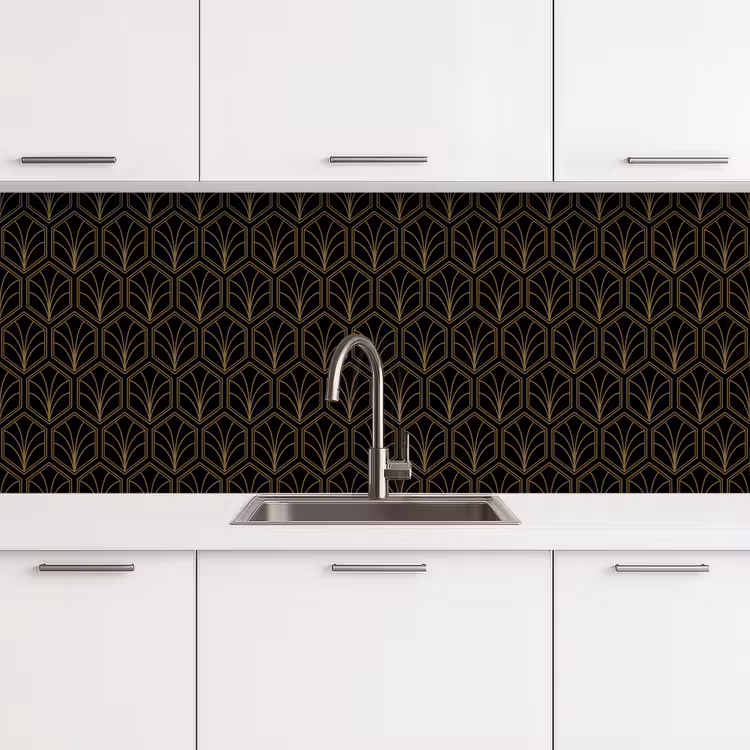 Kitchen splashback - Arrow Shape - Fan - Gold — 4