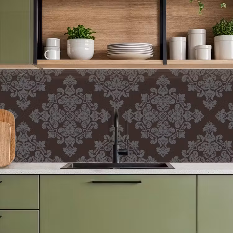 Kitchen splashback - Brown - Gray - Ornate - Patterned — 8