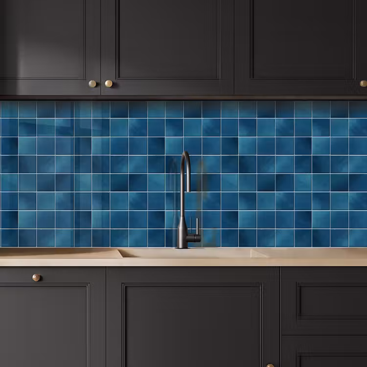 Kitchen splashback - Ceramic - Texture - Tile - Blue — 6