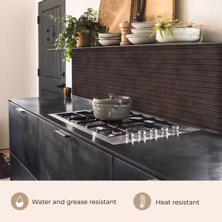 Kitchen splashback - Dark brown - Rust - Stripes - Patterned — 5