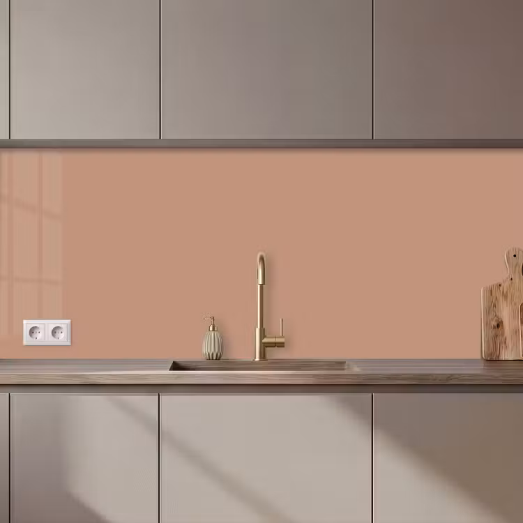 Kitchen splashback - Beige - Color - Pink — 1