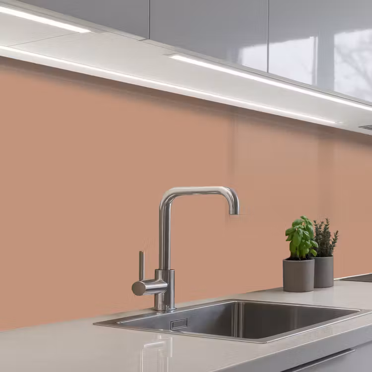 Kitchen splashback - Beige - Color - Pink — 2