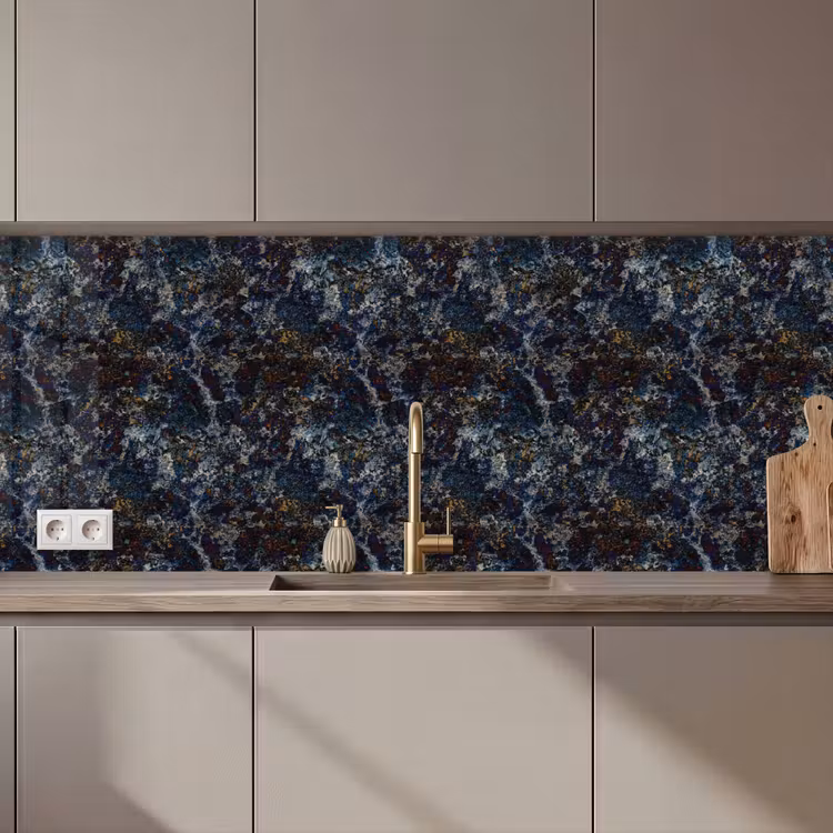 Kitchen splashback - Blue - Granite - Dark — 1