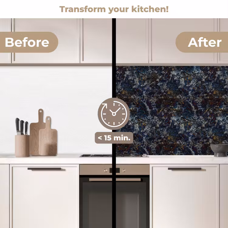 Kitchen splashback - Blue - Granite - Dark — 3