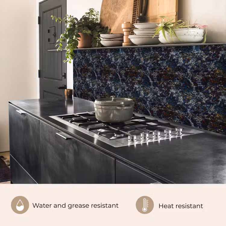 Kitchen splashback - Blue - Granite - Dark — 5