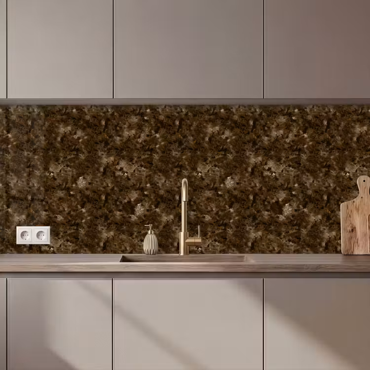 Kitchen splashback - Dark - Granite - Brown — 1