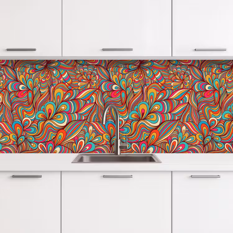 Kitchen splashback - Design - 70's - Fantasy - Color — 4