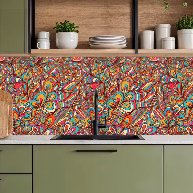 Kitchen splashback - Design - 70's - Fantasy - Color — 8
