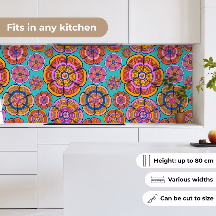 Kitchen splashback - Design - Flower Power - Colors — 7