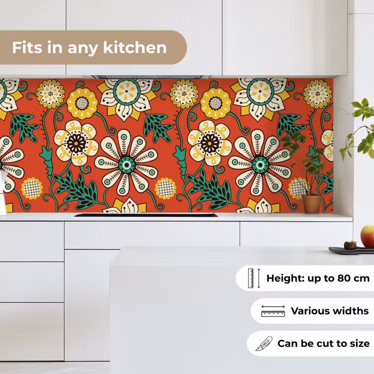 Kitchen splashback - Design - Flowers - Hippie - Retro — 7