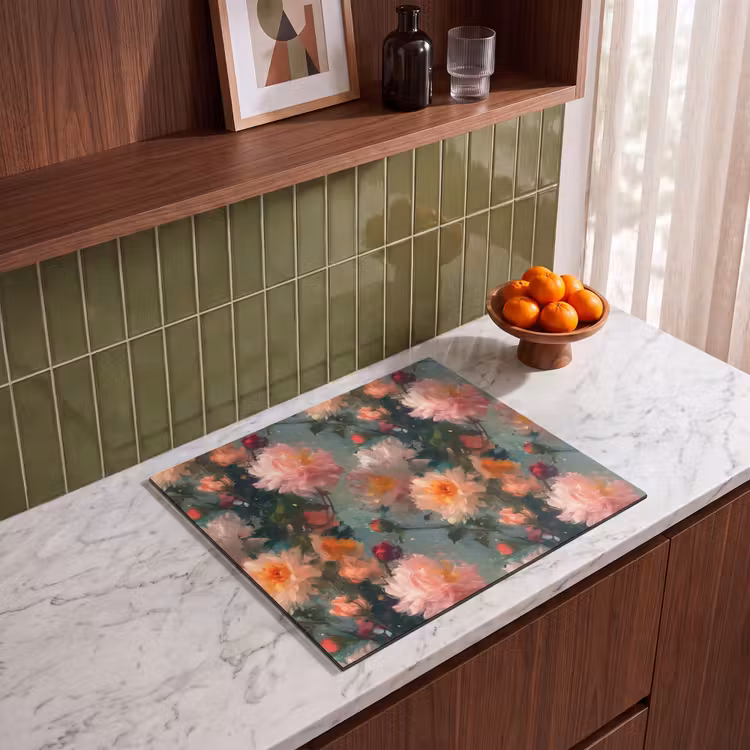 Induction hob protector - Dahlia - Flowers - Pattern — 4