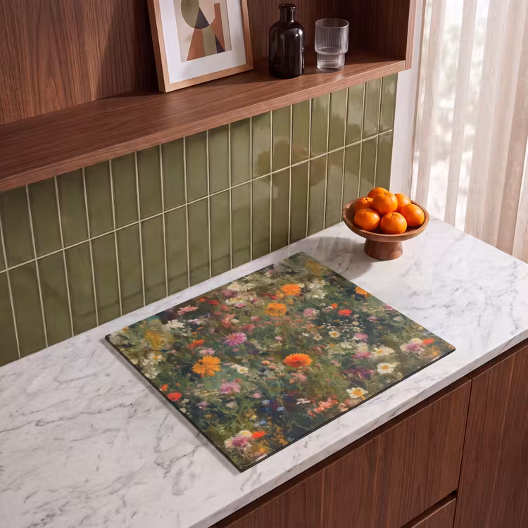 Induction hob protector - Field of flowers - Colors - Paint — 4
