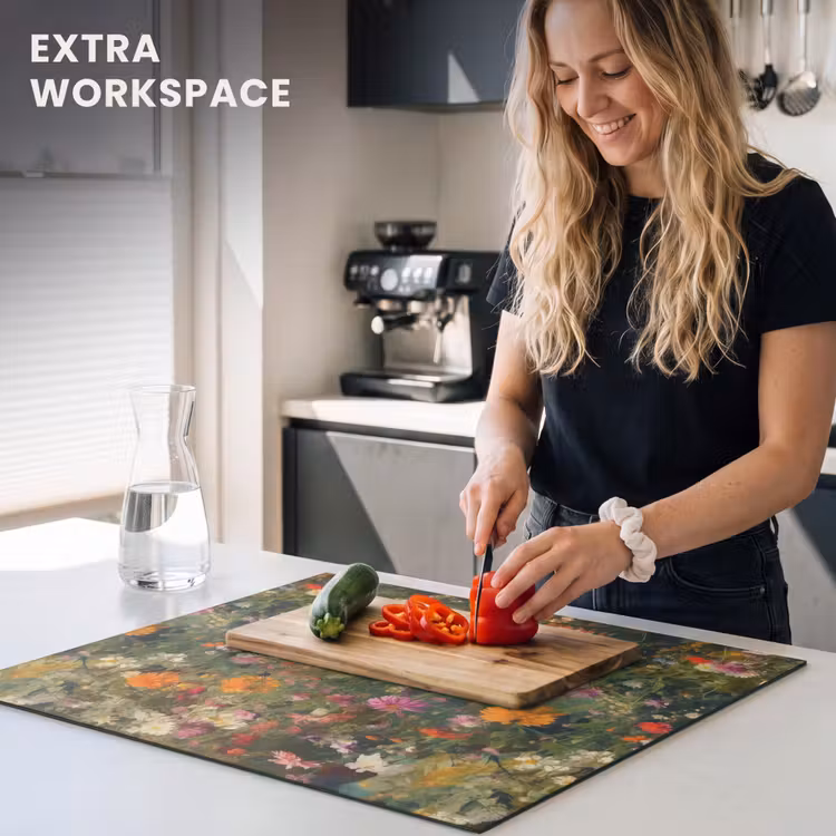 Induction hob protector - Field of flowers - Colors - Paint — 7
