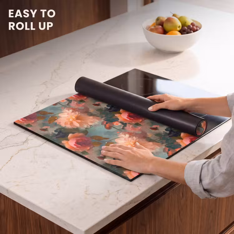 Induction hob protector - Pink - Pattern - Flowers — 6