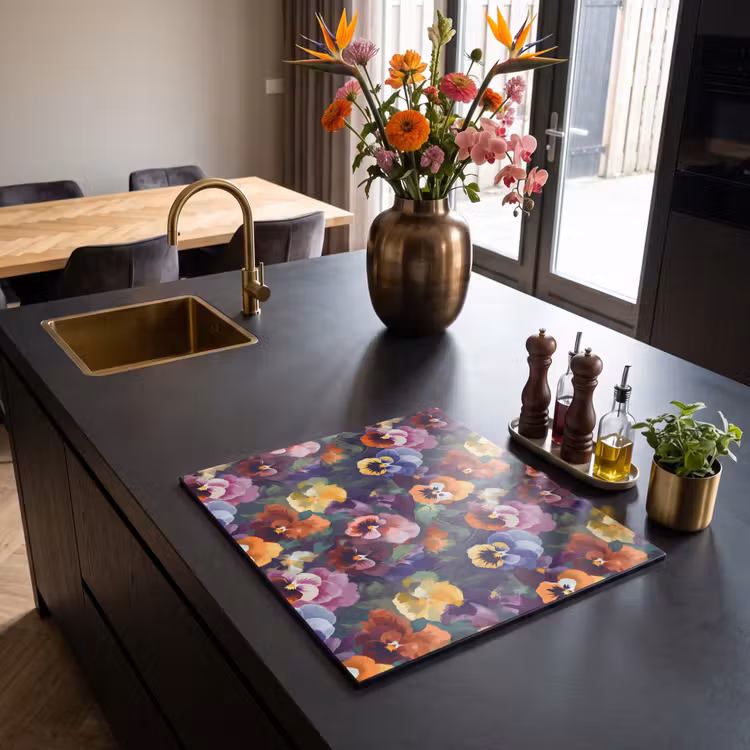 Induction hob protector - Violets - Colors - Petals — 2