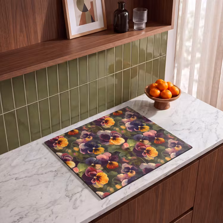 Induction hob protector - Warm - Pattern - Brush - Violets — 4