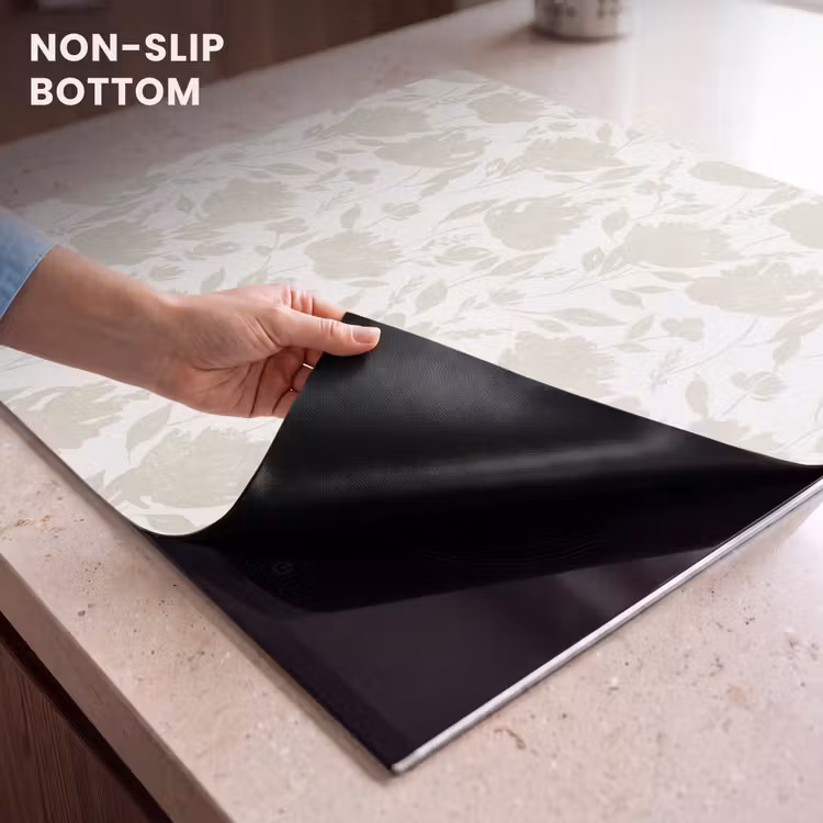 Induction hob protector - Floral pattern - Silhouette - White — 5