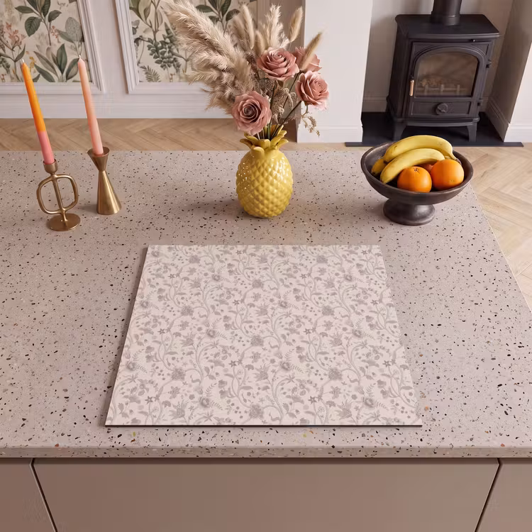 Induction hob protector - Pattern - Flowers - Purple — 3