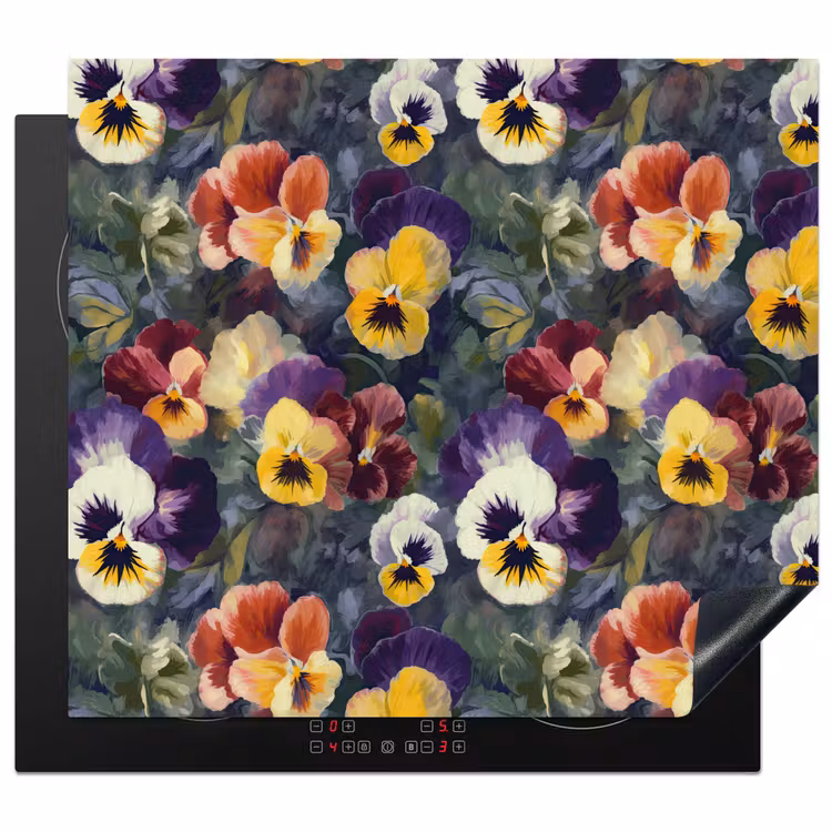 Induction hob protector - Violets - Purple - Yellow - Green — 1