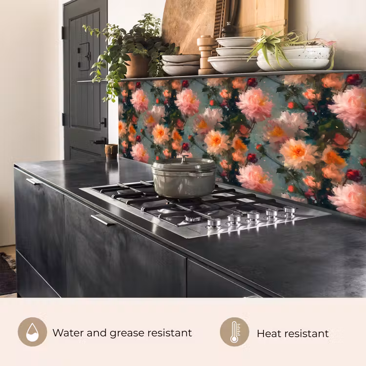 Kitchen splashback - Dahlia - Flowers - Pattern — 5